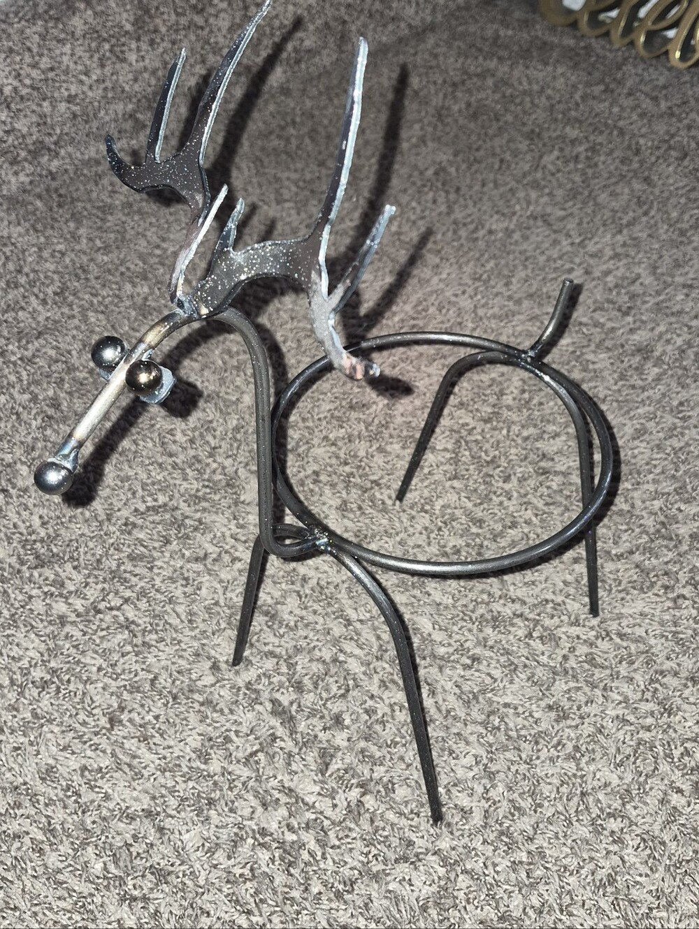 Metal Reindeer Plant Holder